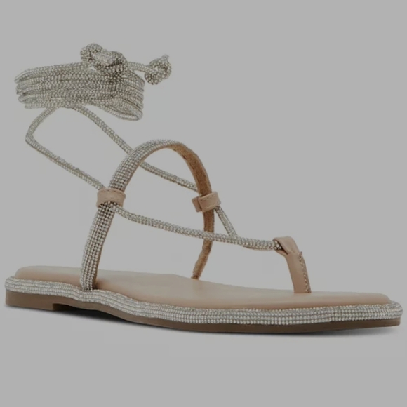 Madden Girl Lace Up Flat Sandals - Picture 1 of 3